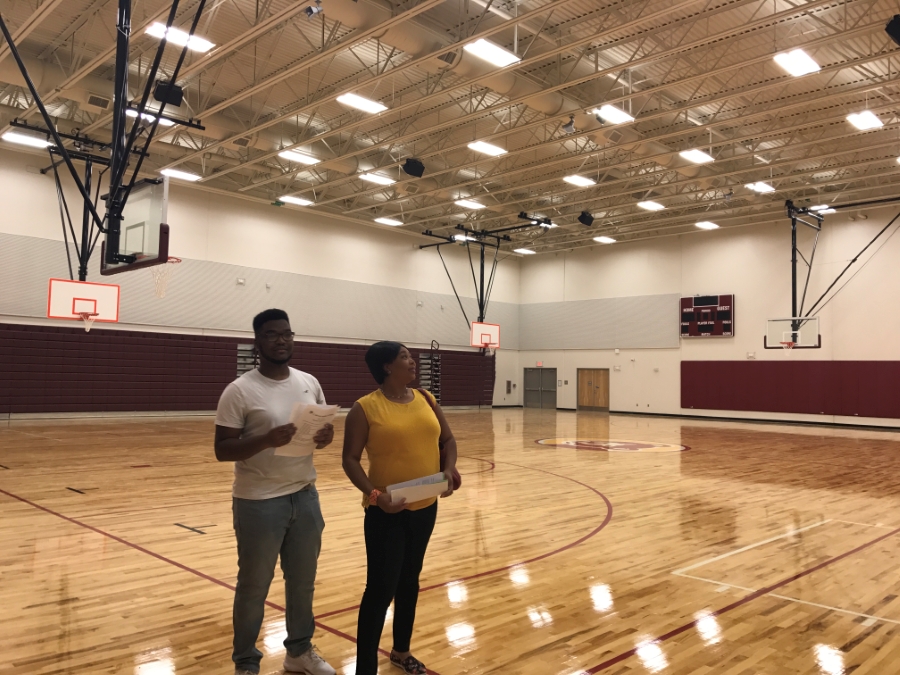 Carver Family in the new gym