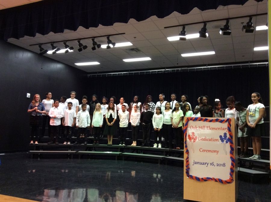 Dedication of Oak hill students chorus 