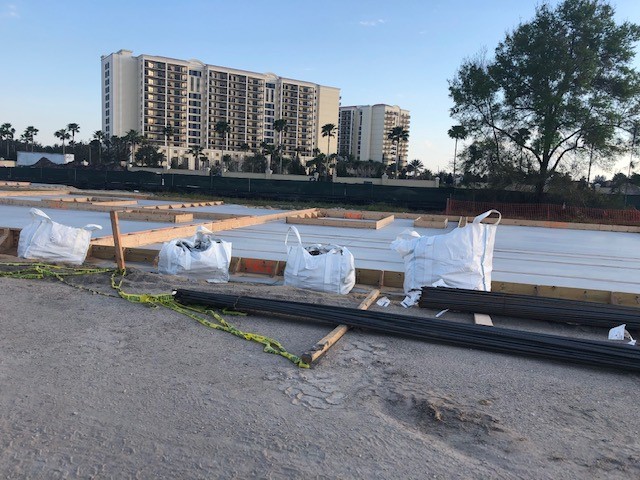  The slabs were poured for all of the buildings on the new campus