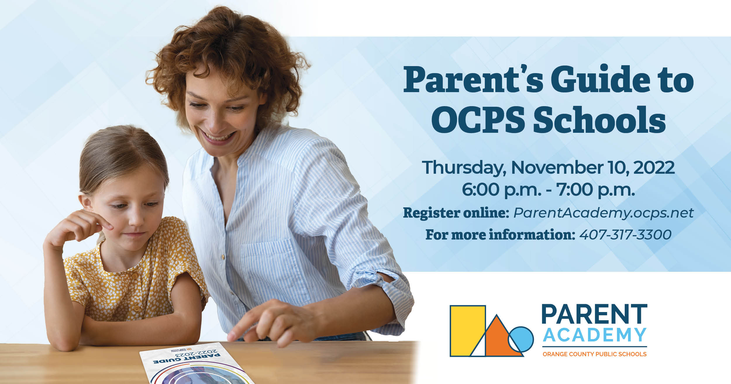 Parent Academy ad for Nov 10