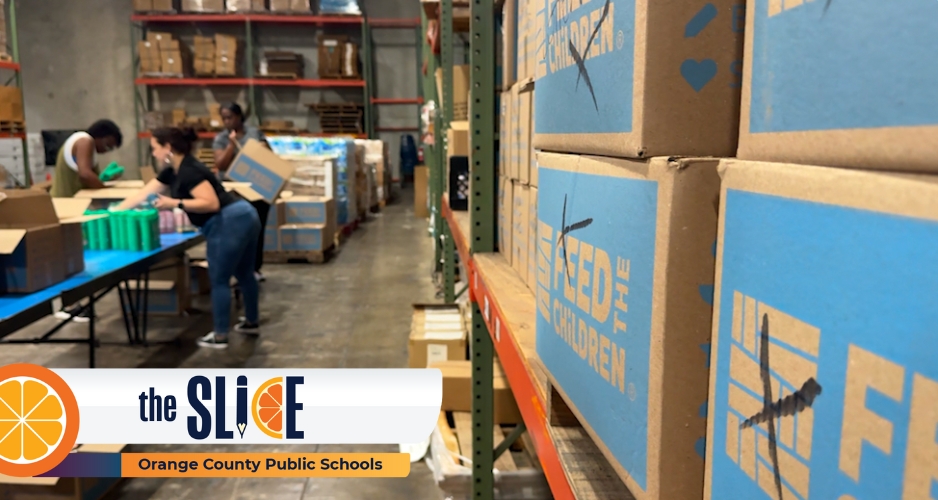 OCPS social workers help pack supply boxes