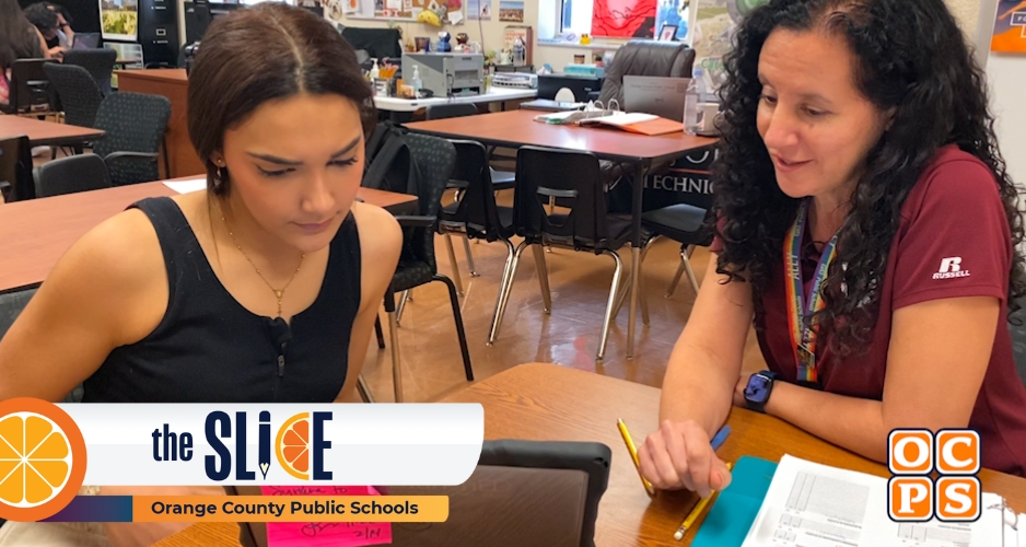 Cypress Creek school counselor guides student during scheduling process 