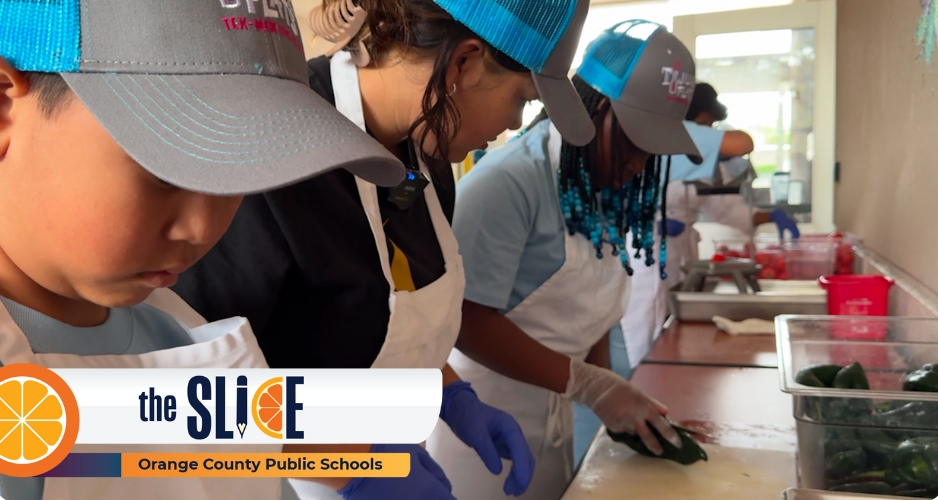 Wekiva culinary students team up with Lockhart ES students to make tacos for teachers