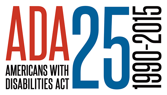 Picture reading ADA Americans with Disabilities Act Celebrating 25 Years of ADA from 1990 to 2015