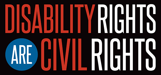 Banner saying Disability Rights are Civil Rights