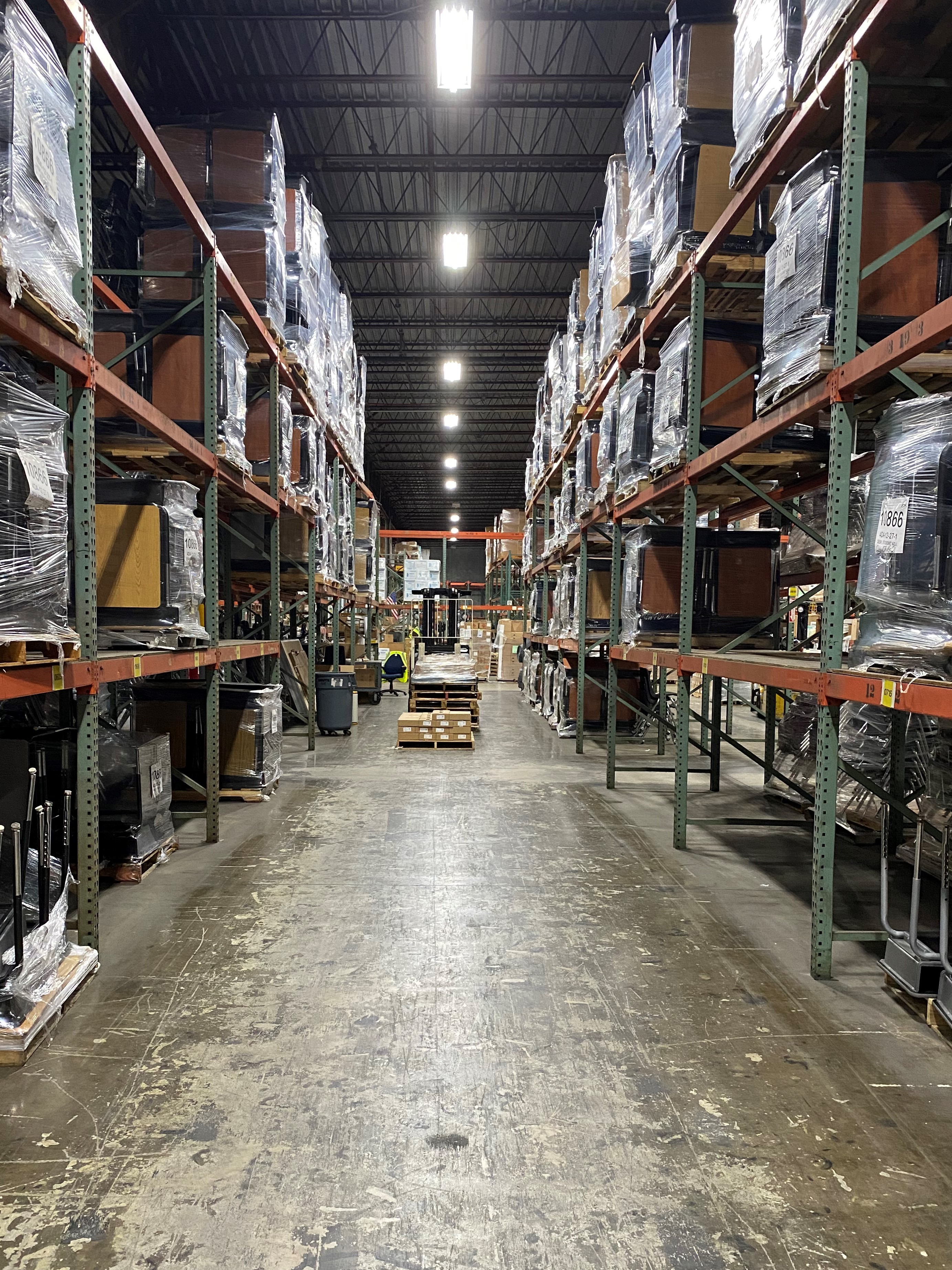 Decorative image of warehouse shelving