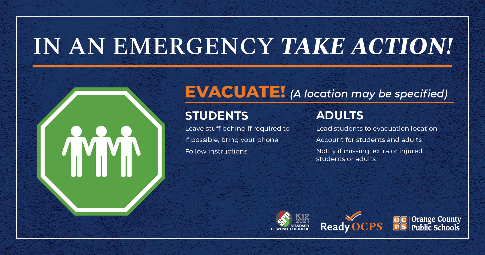 EVACUATE!  To the announced location.