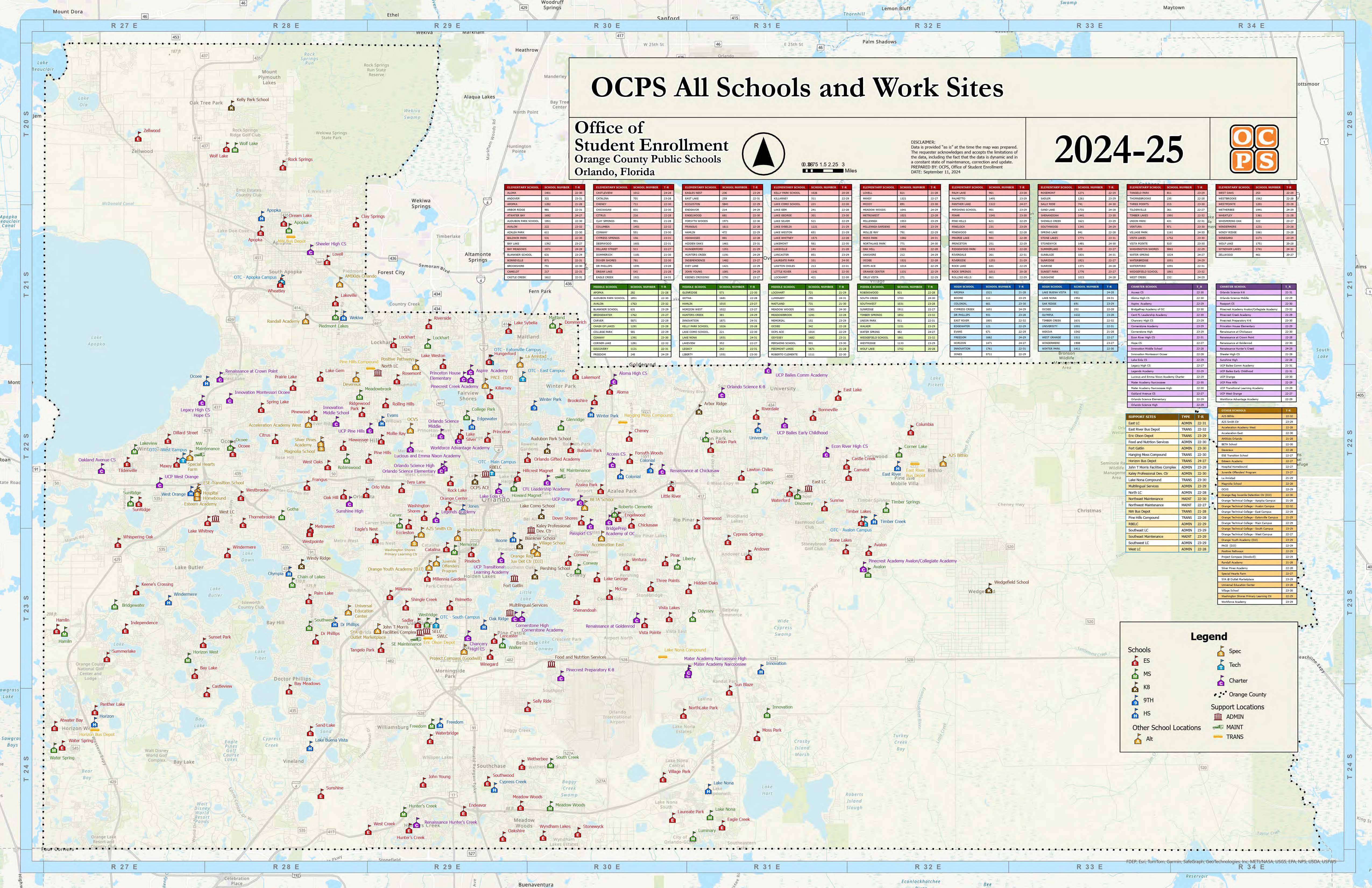 All schools and work sites 2425