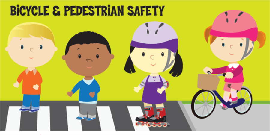 Be watchful and slow down for students walking and riding bikes or roller skating to school