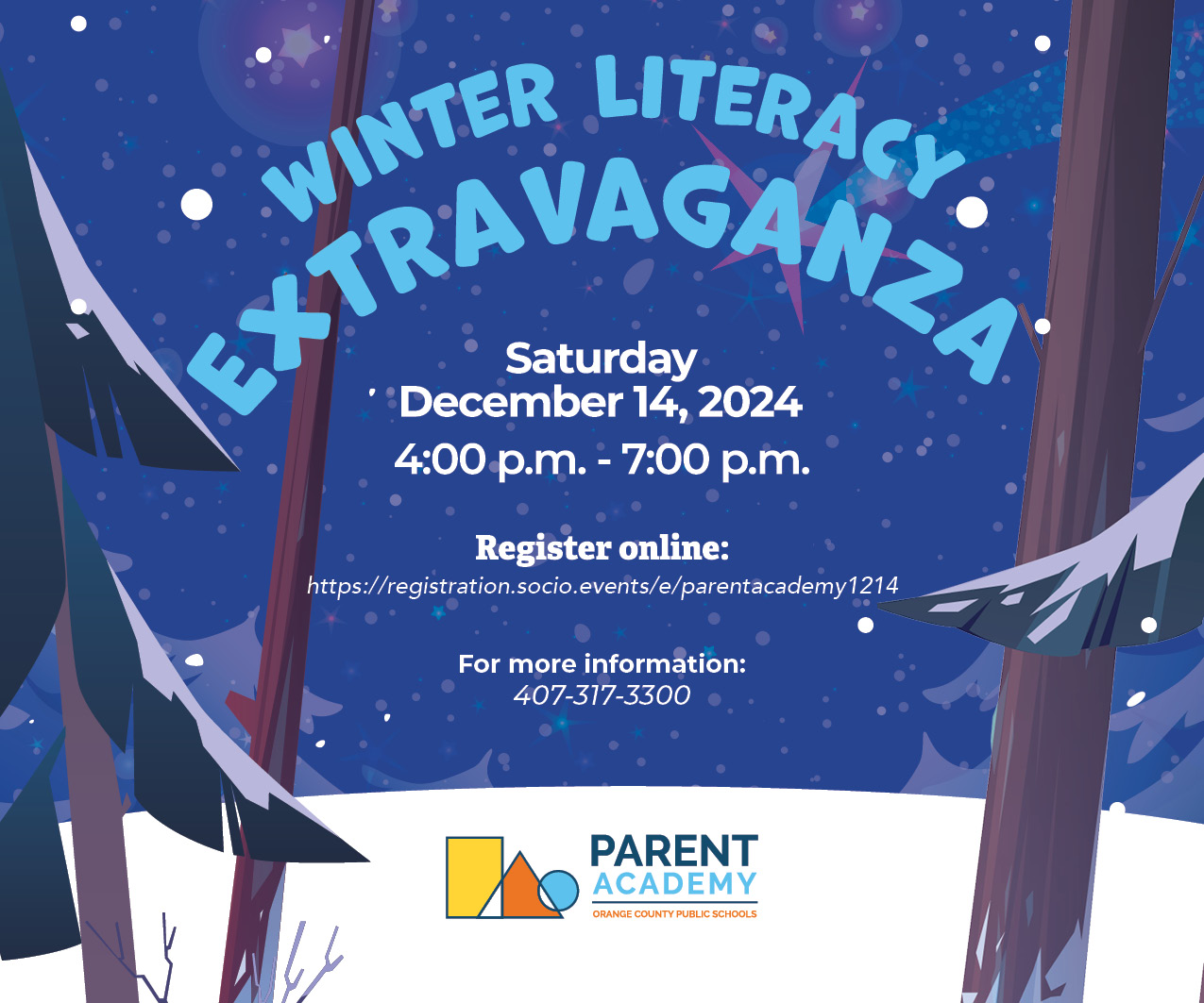 Click here to register for the Winter Literacy Extravaganza on Dec. 14