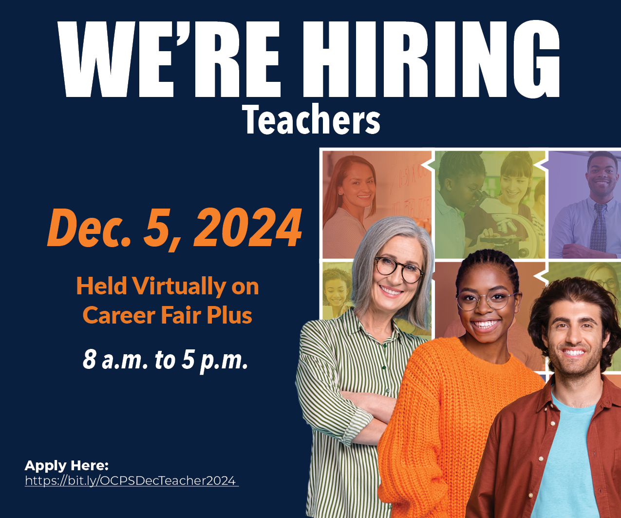 Click here to sign up for our Teacher Job Fair on Dec. 5