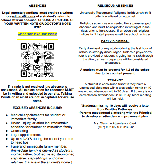 Attendance Policy - Absences