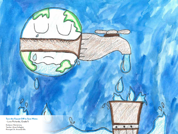 image of student water conservation artwork image of student water conservation artwork