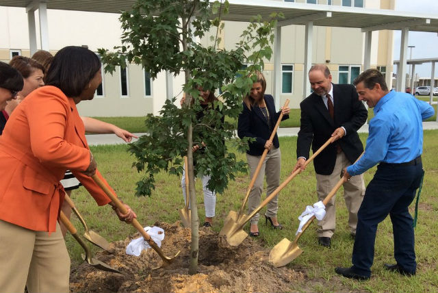 Dedication Team with Shovels at groundbreaking
