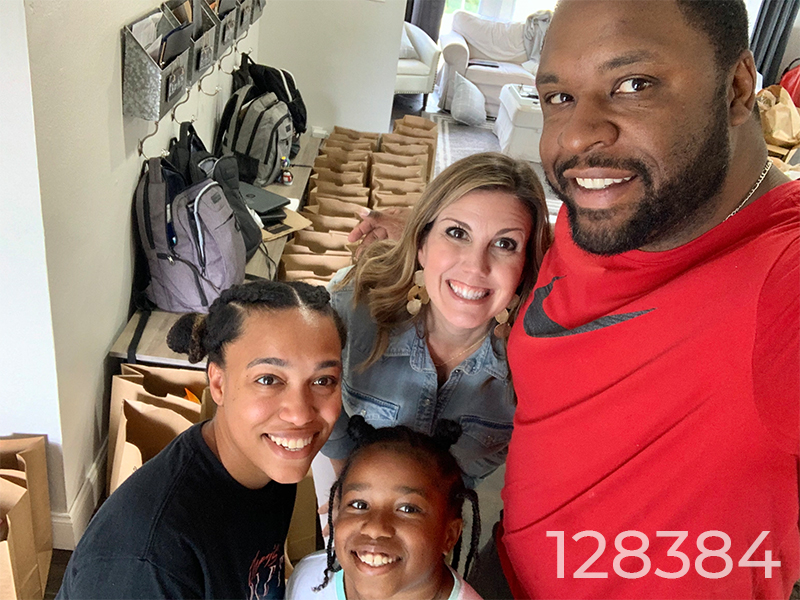 Russell, Demory and AoA volunteers