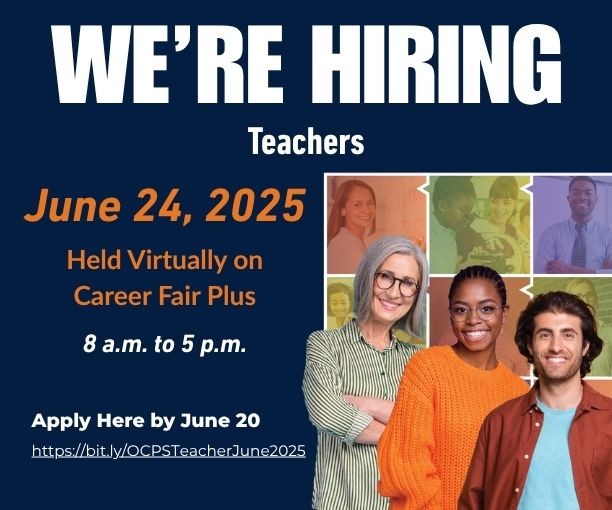 Click here to sign up for the teacher job fair on June 24.
