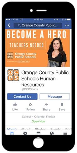 iPhone OCPS Jobs on Facebook iPhone OCPS Jobs on Facebook