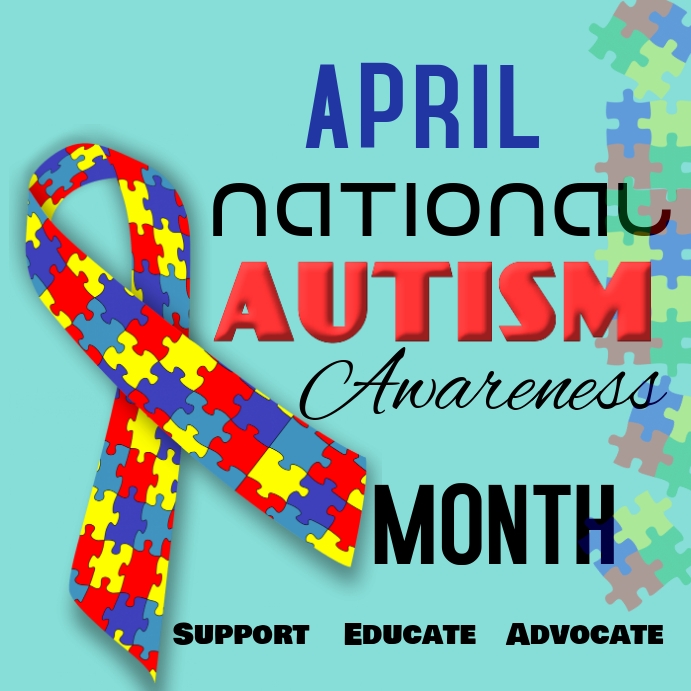 NATIONAL AUTISM AWARENESS MONTH Instagram Post template