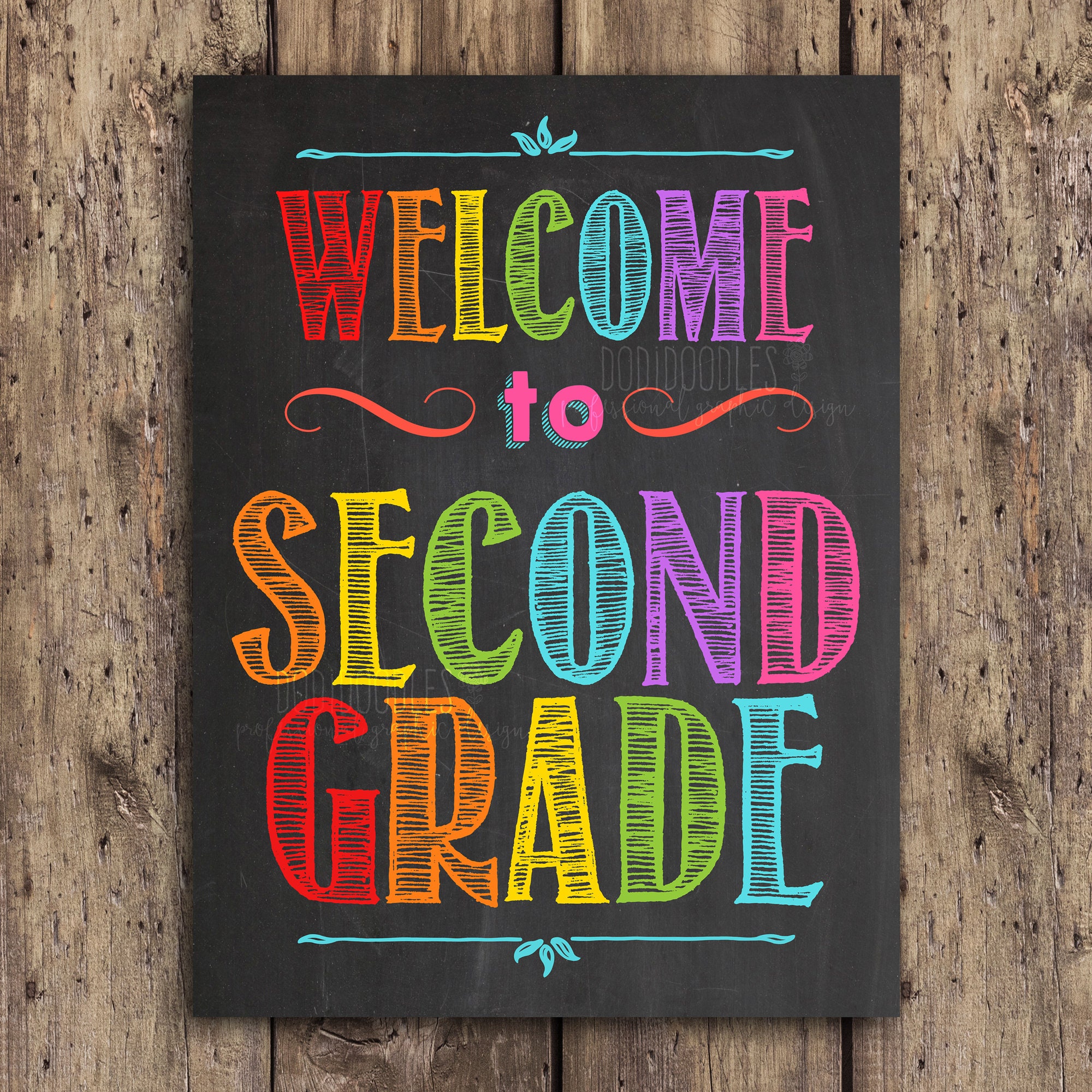 Welcome to Second Grade, Classroom Poster, Classroom Welcome, Teacher  Signs, Second Grade Welcome, Classroom Decor - Etsy