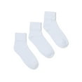 Wonder Nation Girls Plain Cuff Socks, 3 Pack, S-L - image 1 of 1