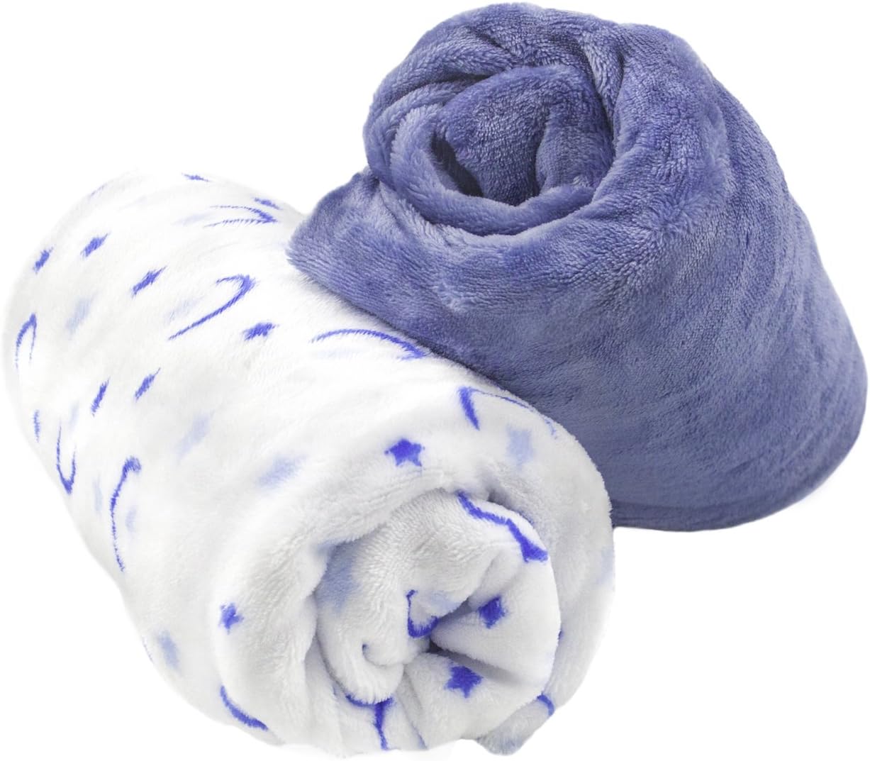 Amazon.com: Cozy Fleece Microplush Crib Sheets, Blue/White with Moon and  Stars: Home &amp; Kitchen
