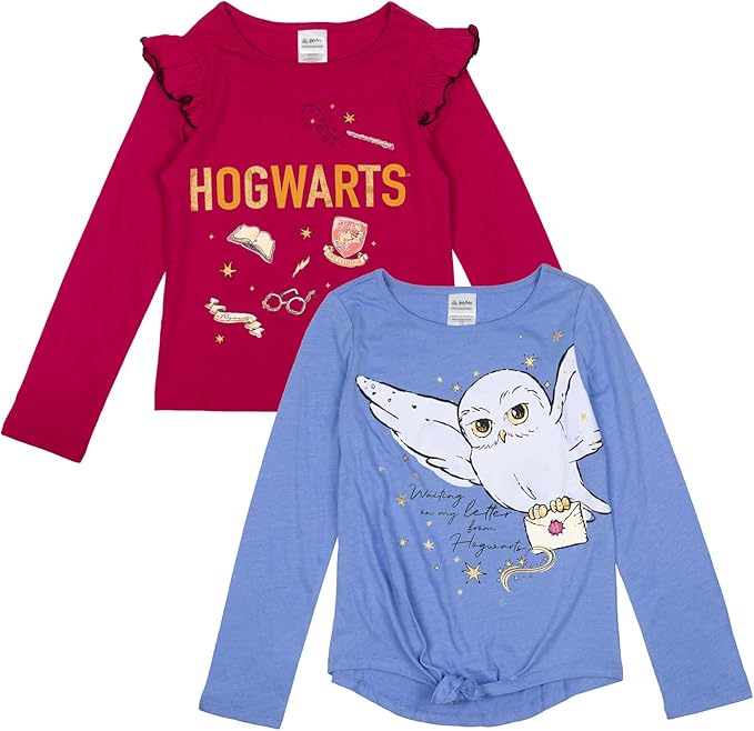 Harry Potter Hedwig Owl Girls 2 Pack Graphic T-Shirts