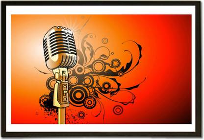 Vocal Music and Mike B Paper Print - Music, Abstract, Decorative posters in India - Buy art, film, design, movie, music, nature and educational paintings/wallpapers at Flipkart.com