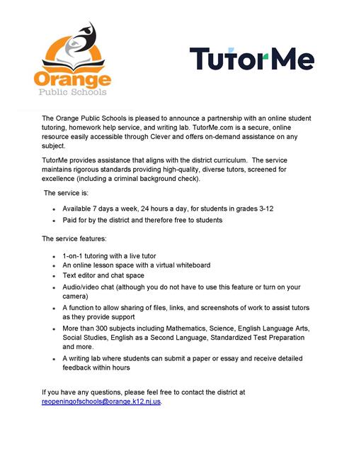 TutorMe Announcement