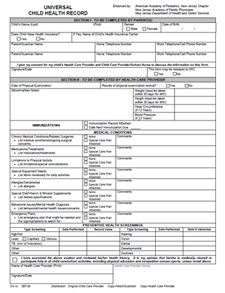 Universal Health Record Form 