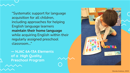 NJAC 6A-13A Elements of a High Quality Preschool Program