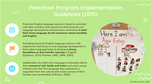 Preschool Program Implementation Guidelines