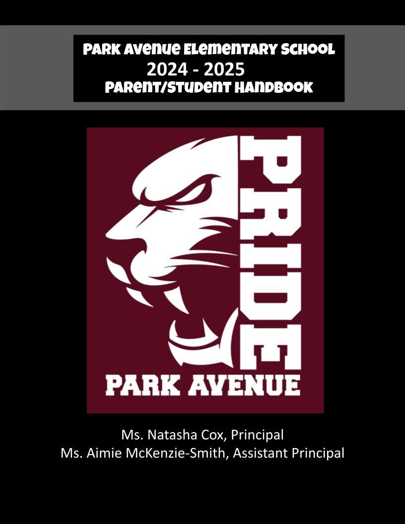 Park Avenue School Student Handbook