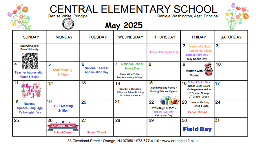 May Calendar