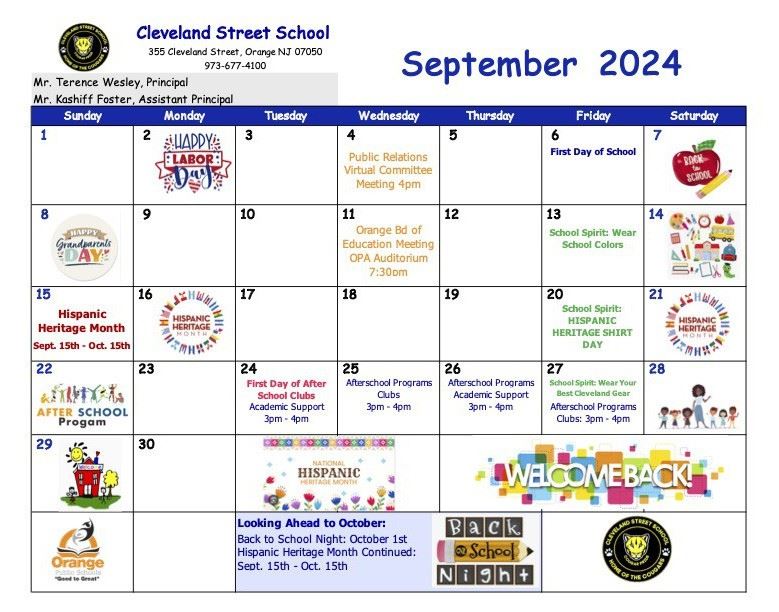 September Calendar