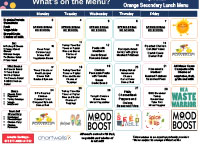 SCHOOL BREAKFAST, LUNCH AND SNACK MENUS