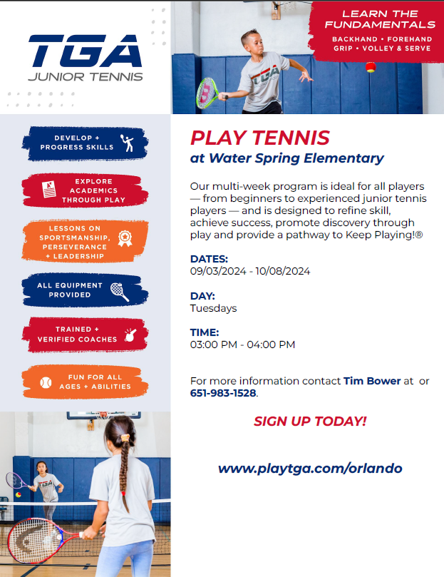 tennis club flyer