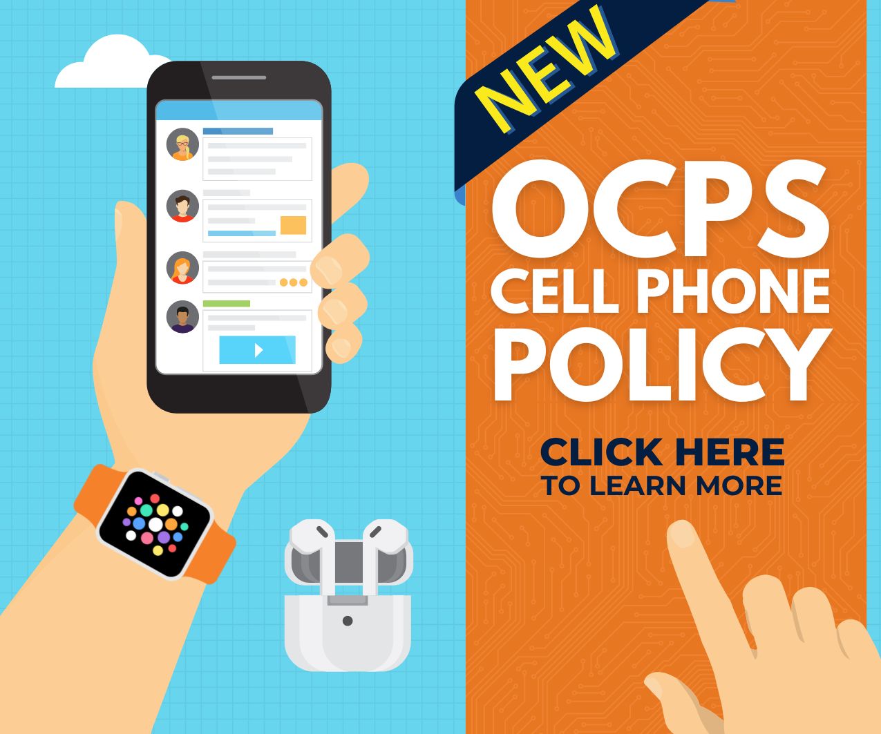 Click here to learn more about the Student Cell Phone Policy.