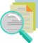 small icon showing magnifying glass