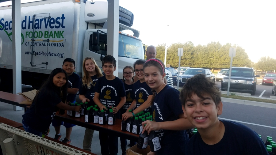 NHS volunteers at the food drive