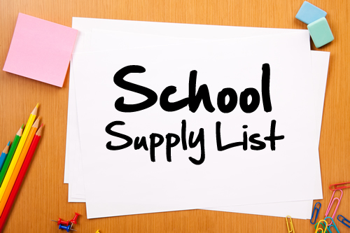 School Supply List