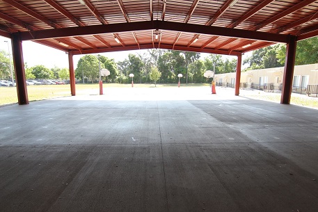 PE Pavilion and basketball courts