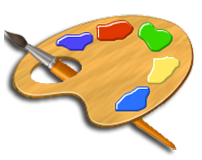 Paint palette representing art class