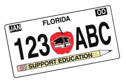 Support Education License plate Support Education License plate