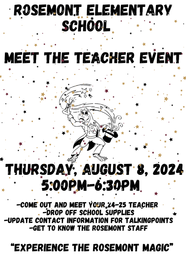 Rosemont ES Meet the Teacher Event