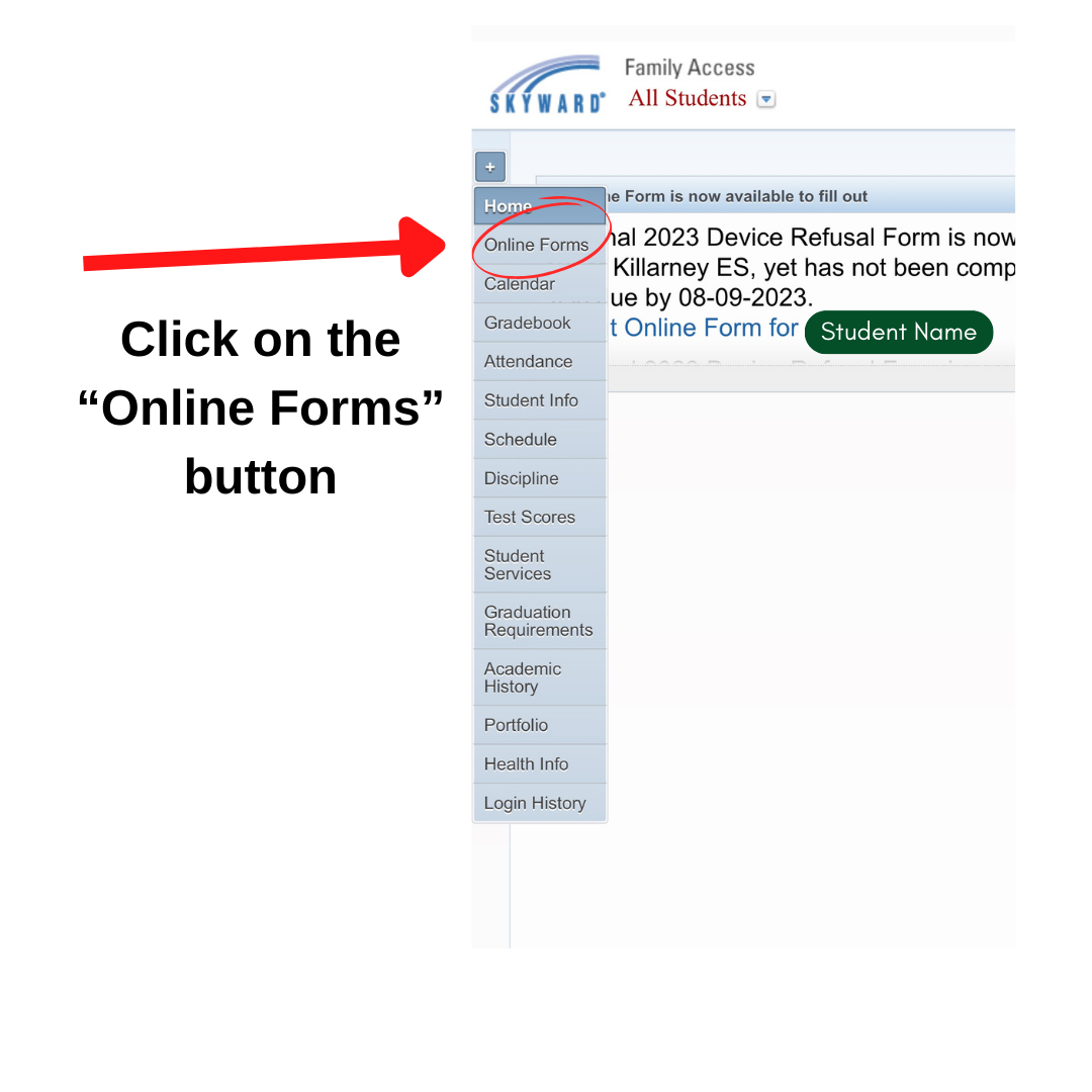 Skyward online forms instructions part 5