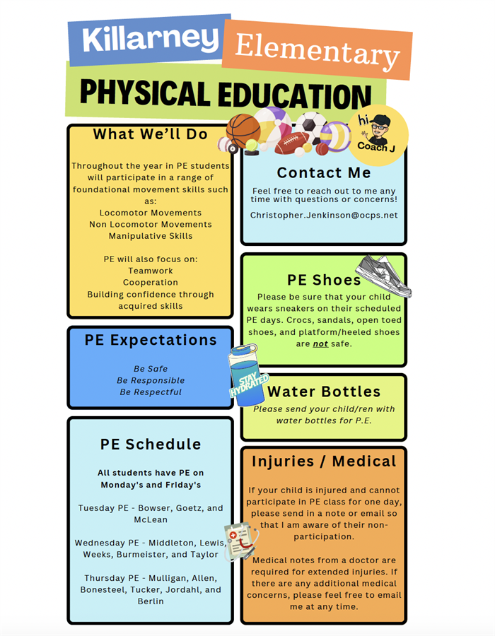 P.E. info 2024-2025 from coach J