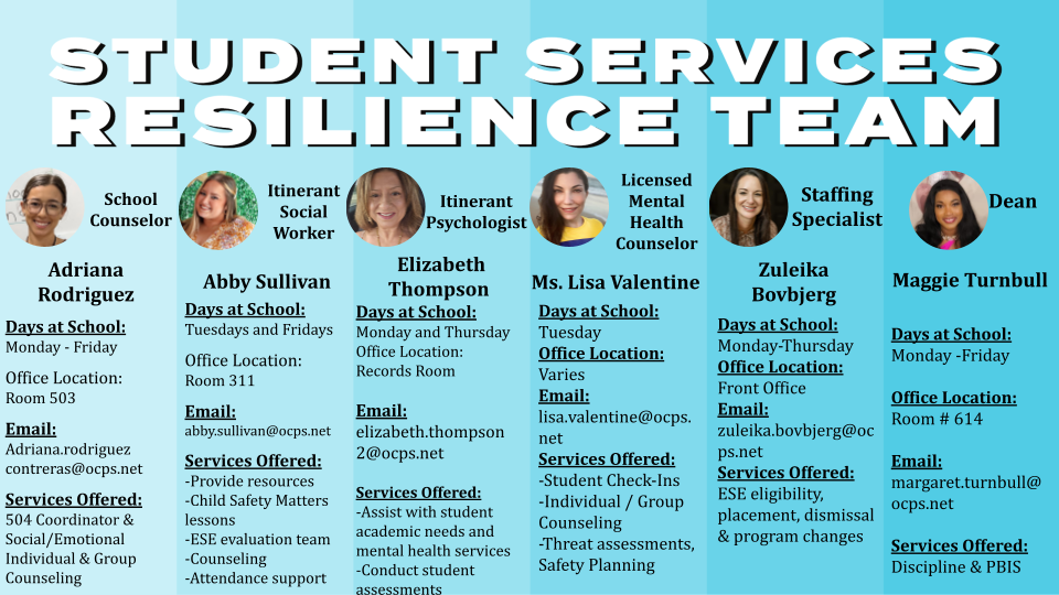 Student Services Team Banner