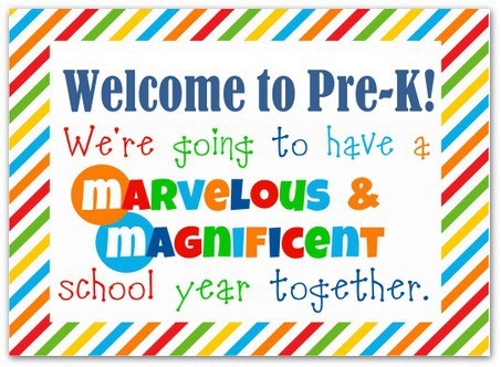 Welcome to PreK - We're going to have a marvelous & magnificent school year together.