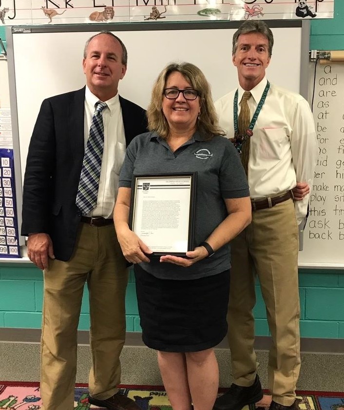 Mrs. Chomanics, Mr. Moody, and Mr. Daniels