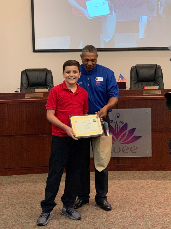 Christopher and Ocoee mayor at Ocoee Black History ceremony